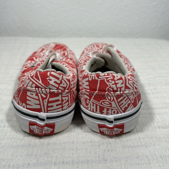 Vans off the wall red and white print youth 3 - Picture 3 of 5